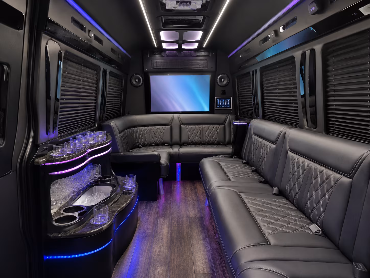 el centro corporate event transportation onboard seating