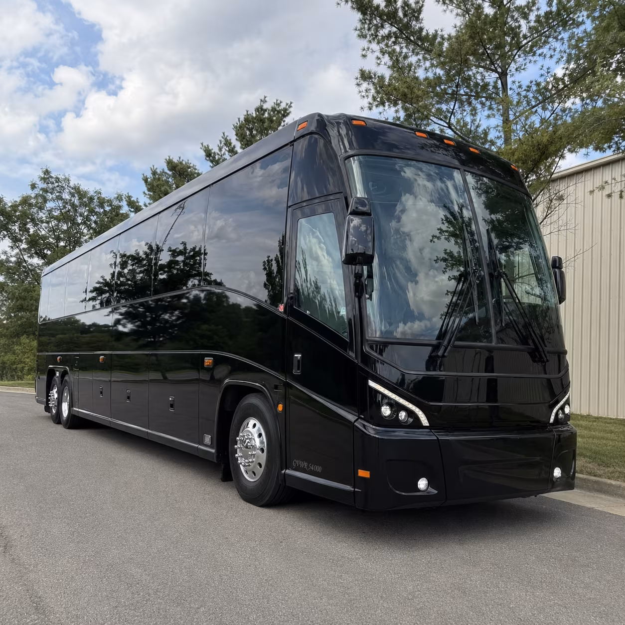 escondido charter bus rental exterior