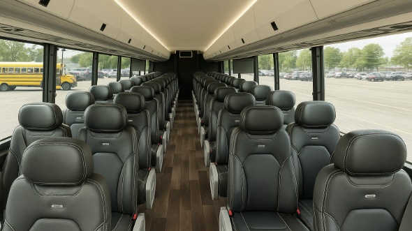 Interior of Charter Bus Company El Centro's 18 Passenger Minibus in El Centro