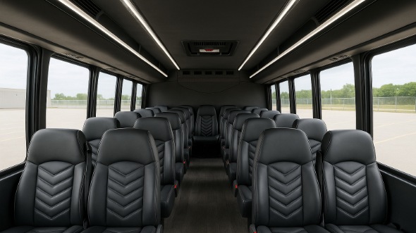 Interior of Charter Bus Company El Centro's 28 Passenger Mini bus in El Centro