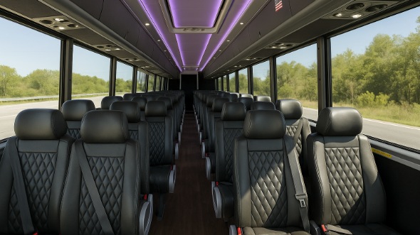 Interior of Charter Bus Company El Centro's 35 Passenger Minibus in El Centro