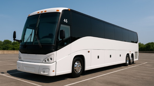 Exterior of Charter Bus Company El Centro's 50 Passenger Charter Bus in El Centro