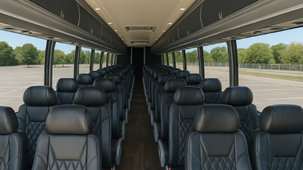 Interior of Charter Bus Company El Centro's 50 Passenger Charter Bus in El Centro