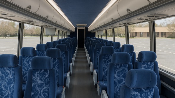 Interior of Charter Bus Company El Centro's 54 Passenger Charter Bus in El Centro
