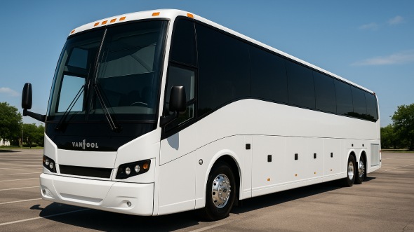 Exterior of Charter Bus Company El Centro's 55 Passenger Charter Bus in El Centro