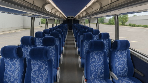 Interior of Charter Bus Company El Centro's 55 Passenger Charter Bus in El Centro