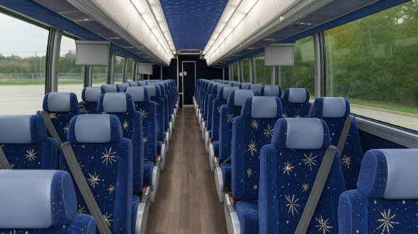 Interior of Charter Bus Company El Centro's 56 Passenger Charter Bus in El Centro