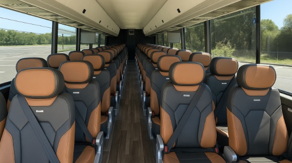 el centro 56 passenger charter bus inside