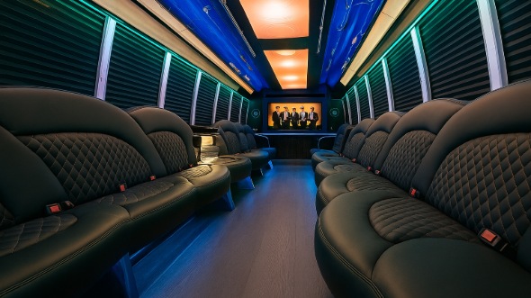 el centro party bus rental inside