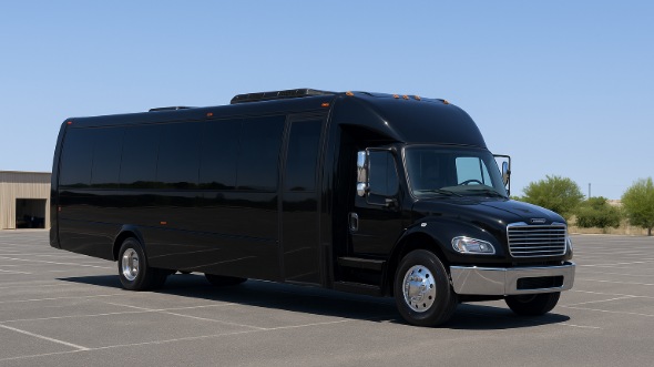 Exterior of Charter Bus Company El Centro's Party Bus in El Centro