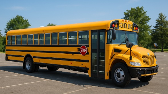 Exterior of Charter Bus Company El Centro's School Bus in El Centro