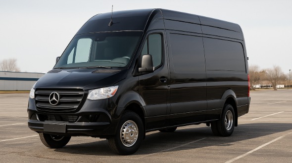 Exterior of Charter Bus Company El Centro's Sprinter Van Rental With Driver in El Centro